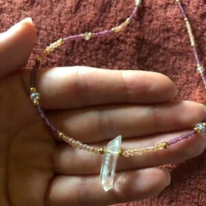 “Bohemian Princess” Crystal Point Necklace